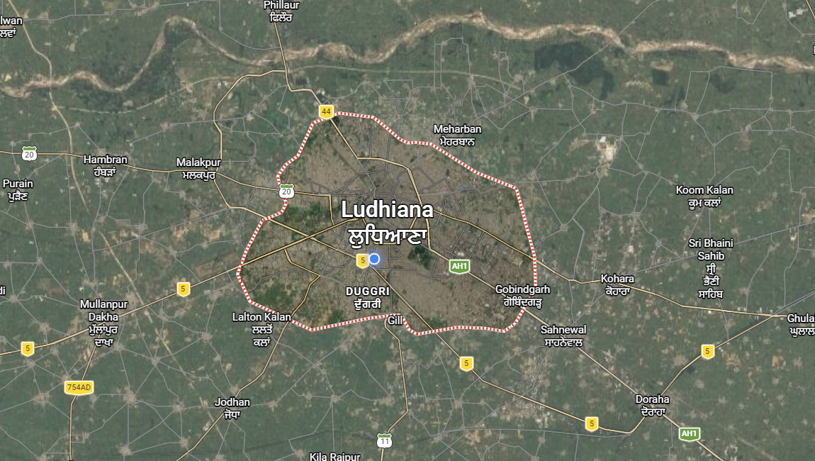 View of Ludhiana city